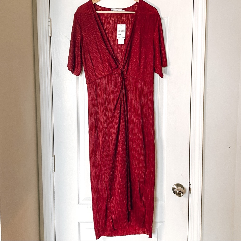 Burgundy Midi Dress - All In Favor - NEVER WORN